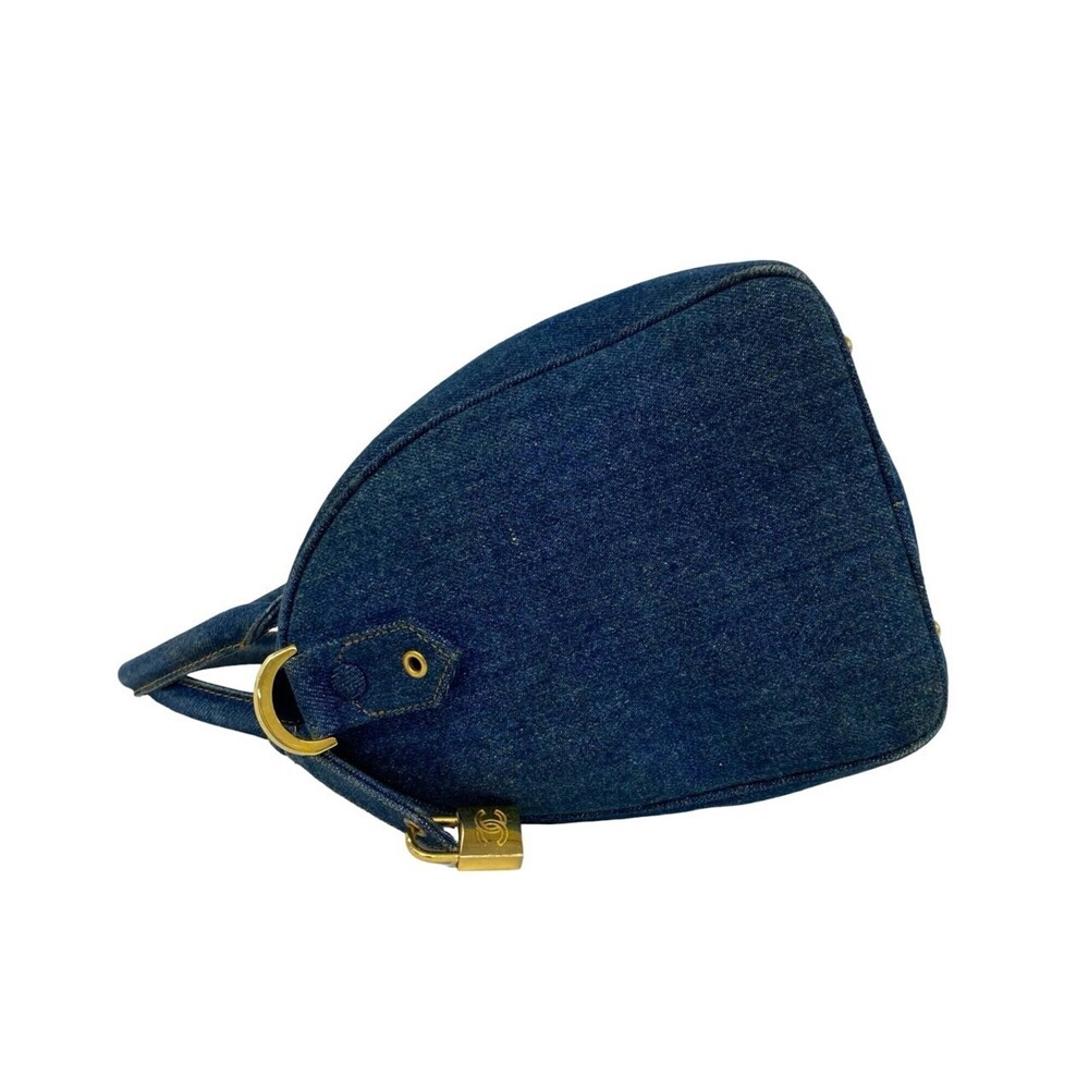 CHANEL Vintage Coco Mark Denim 2-Way Shoulder Bag/Handbag, Blue 32305 - Picture 5 of 10